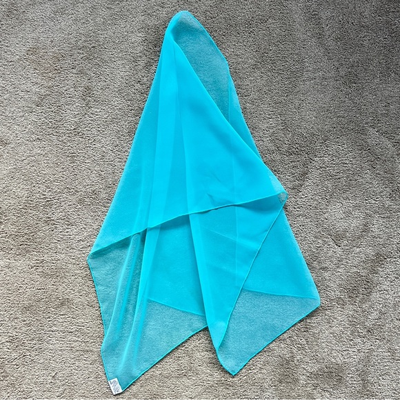 Vintage Vera Turquoise Scarf Made in Japan - Picture 2 of 3